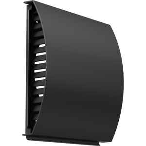 Air Pro V1.0 svart regnskydd sett från sidan, visar ventilation genom sidorna för optimalt luftflöde.